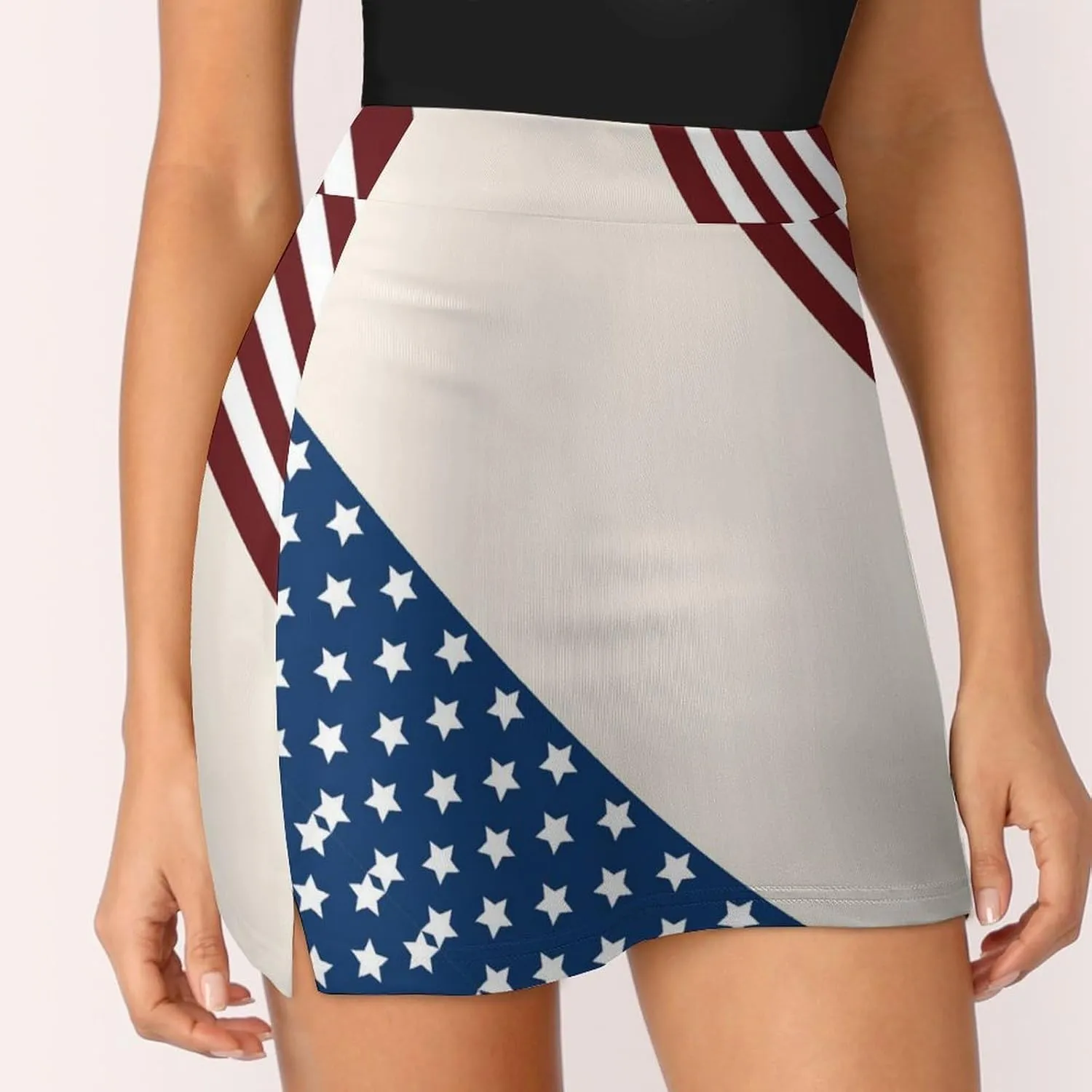 TAIZIYEAH American Flag Black Tennis Skirts for Women Athletic Golf Skorts Loose