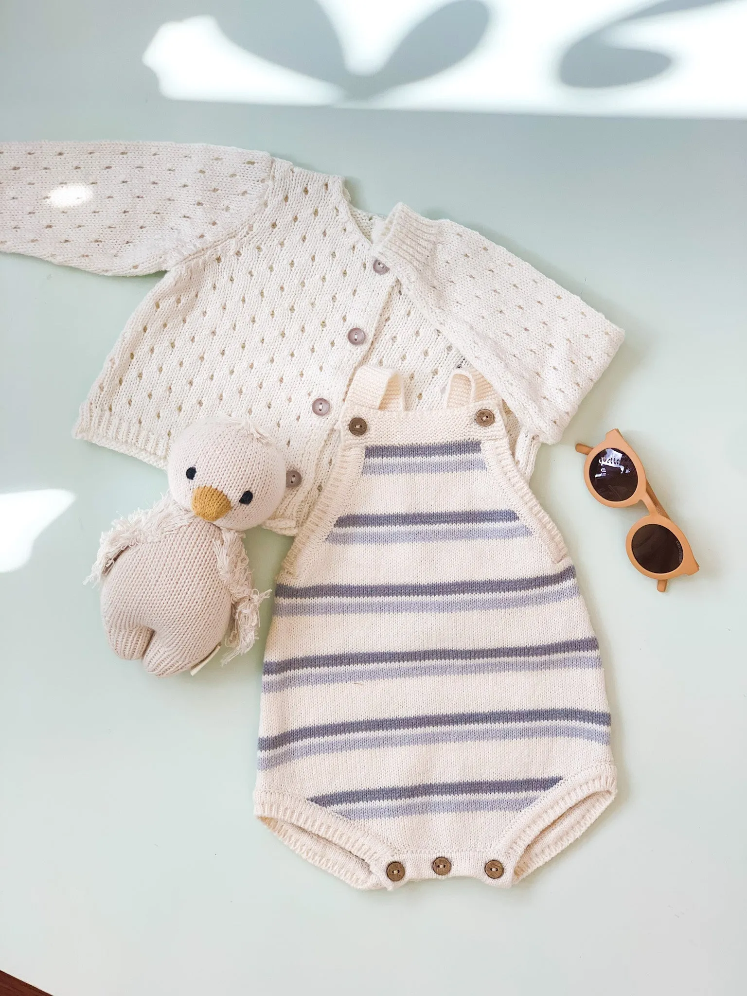 Tatum Romper, Blue Stripe