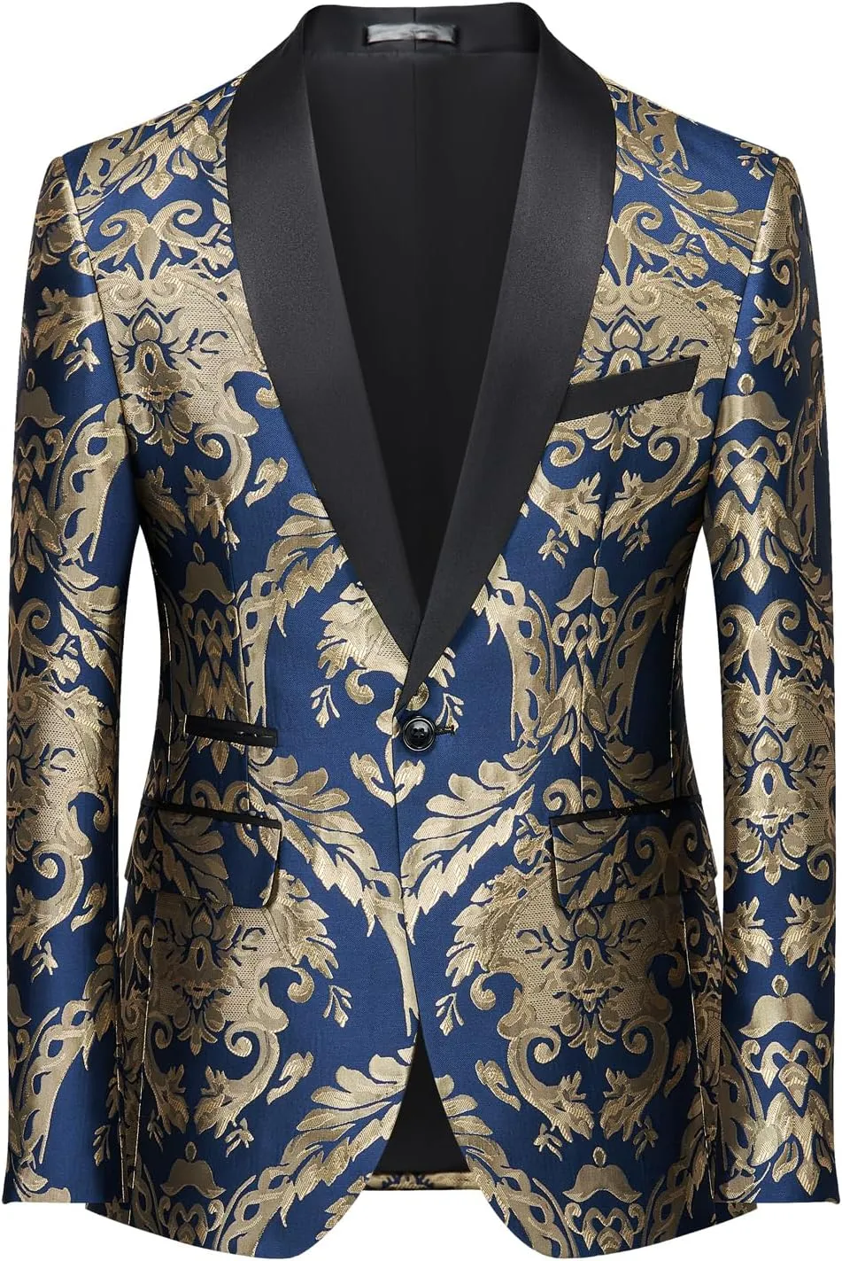 Tuxedo Suits for Men 2 Piece Regular Fit Suit Floral Blazer Jacket Waistcoat Pants Men Suit Set for Wedding Prom