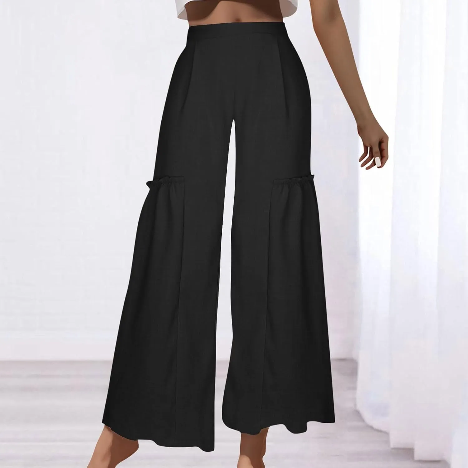 Wide Leg Trousers for Women Trendy High Waisted Flowy Palazzo Pants Casaul Beach Pants Spring Summer Fahsion 2025