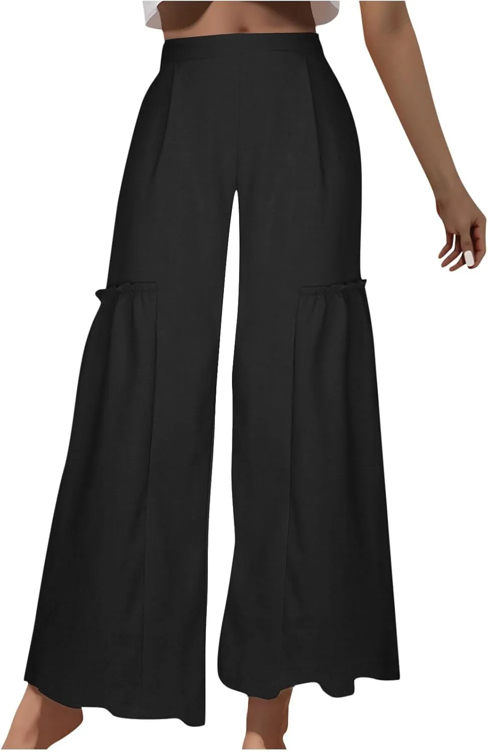 Wide Leg Trousers for Women Trendy High Waisted Flowy Palazzo Pants Casaul Beach Pants Spring Summer Fahsion 2025
