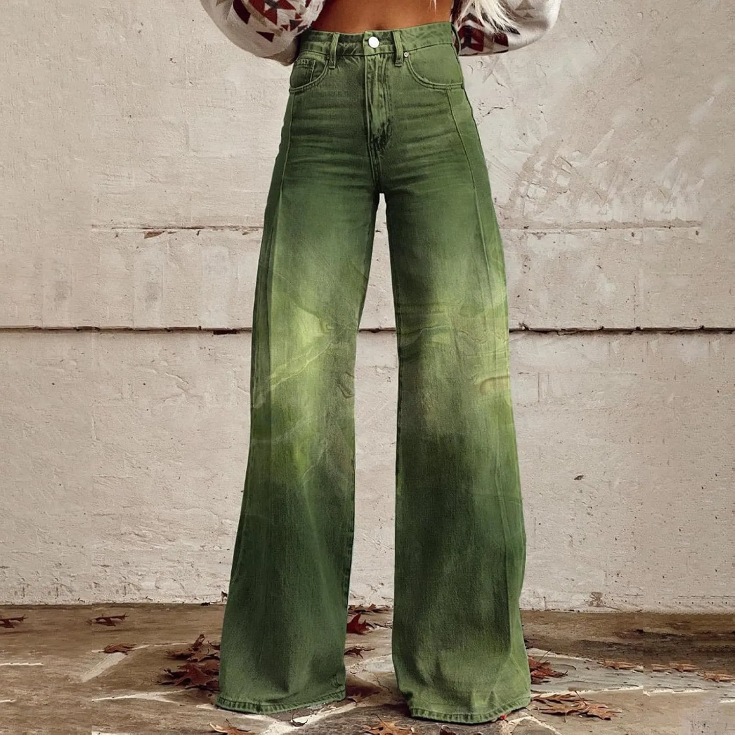 Woman's Wide Leg Jeans 2025 Summer Fashion High Waisted Flare Dark Wash Baggy Denim Pants Y2k Streetwear