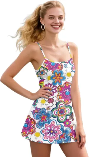 Women Golf Dress Sets Summer 2 in 1 Tennis Sport Athletic Workout Outfits with Built in Short Size XS-2XL