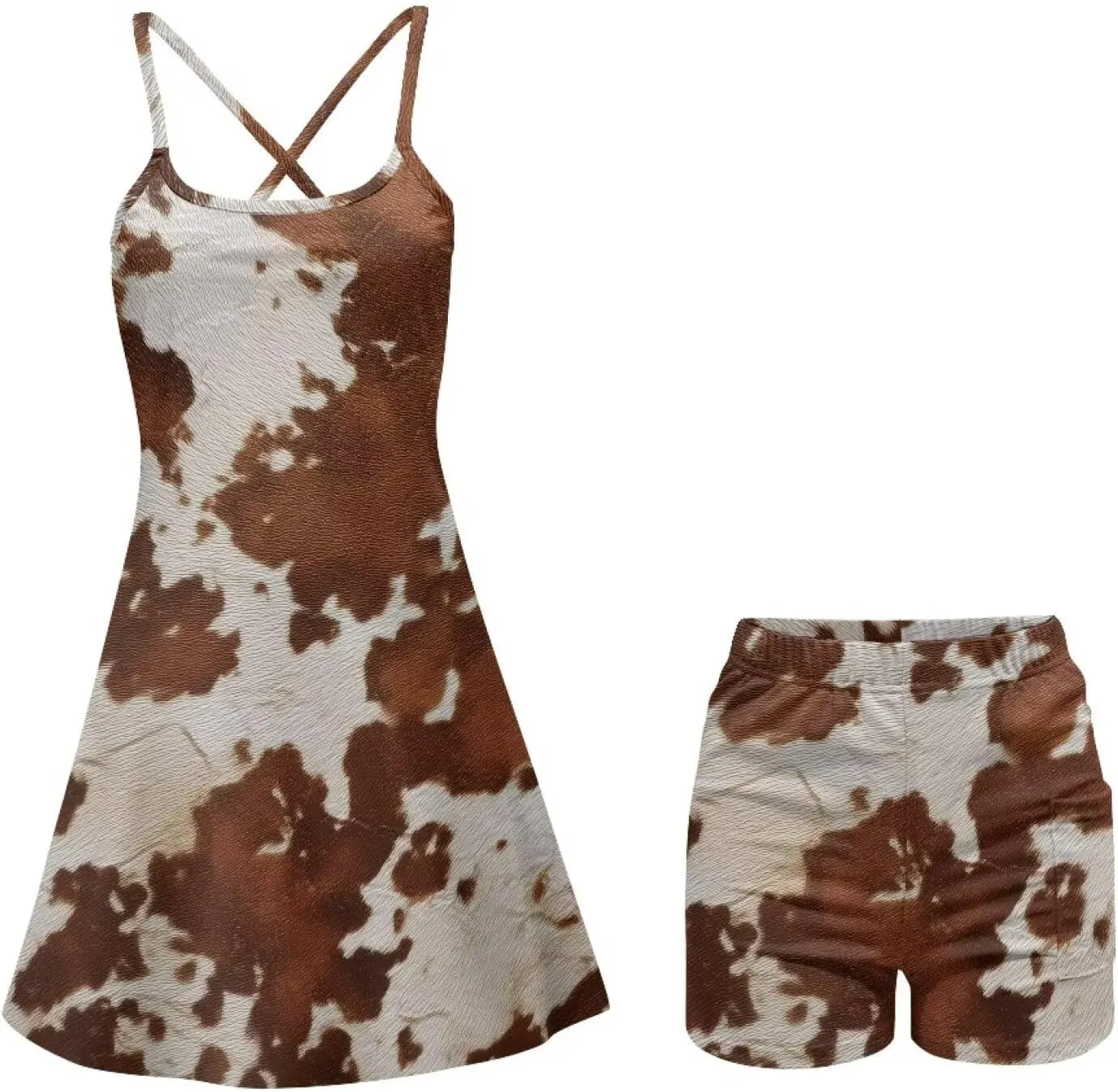Women Golf Dress Sets Summer 2 in 1 Tennis Sport Athletic Workout Outfits with Built in Short Size XS-2XL