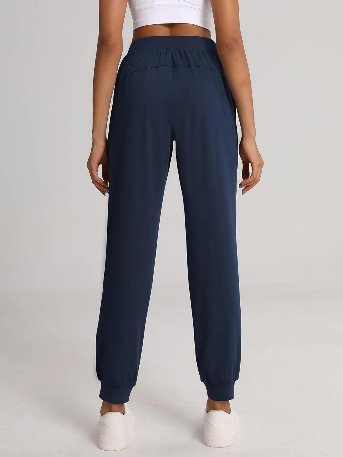 Women's 31"/33"/35"/37" Tall Inseam Joggers Running Sweatpants Pockets Tapered Athletic Workout Lounge Pants