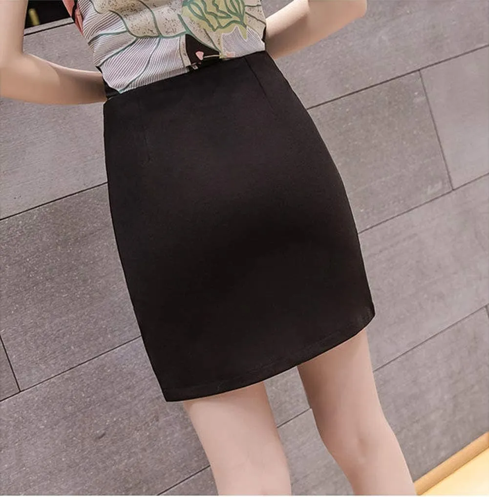 Womens Asymmetrical Skirt Black High Waist Gothic Punk Dance Mini Short Skirts Bodycon Clubwear