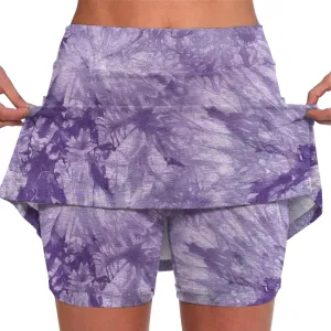 Womens Tennis Skirts with Pockets Tummy Control Floral Print Mini Skirt Workout Running Athletic Sports Golf Skorts Plus Size