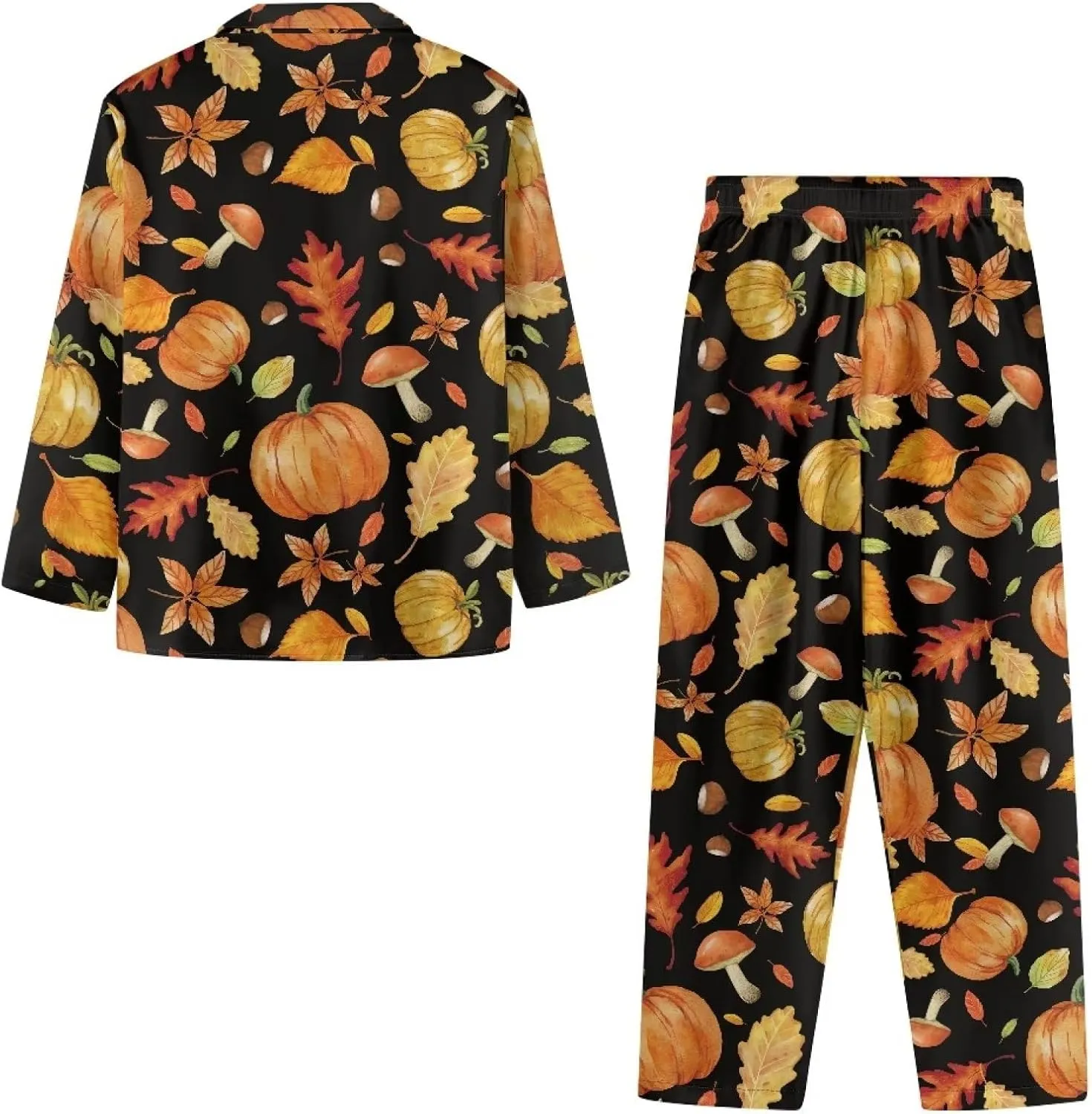 Yewattles Print Women Pajama Sets 2 Piece Lounge Sleepwear Plus Size Ladies Button V-Neck Pjs Sets with Pockets XS-4XL