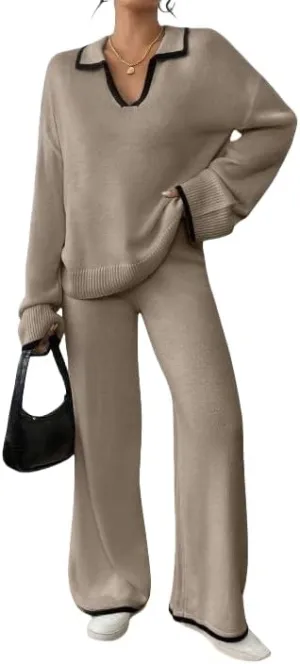ZAFUL Women's Half-Zip Sweatshirt Jogging Pants Casual Suit Sportswear Women's 2 Piece Set