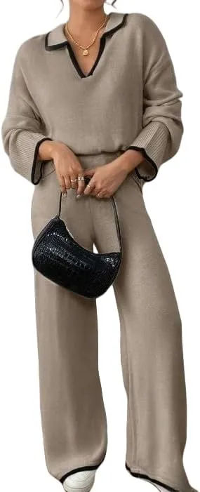 ZAFUL Women's Half-Zip Sweatshirt Jogging Pants Casual Suit Sportswear Women's 2 Piece Set